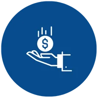 Icon of money in a hand