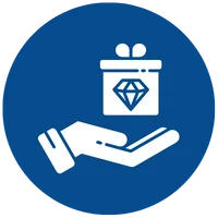 Icon of a hand receiving a gift